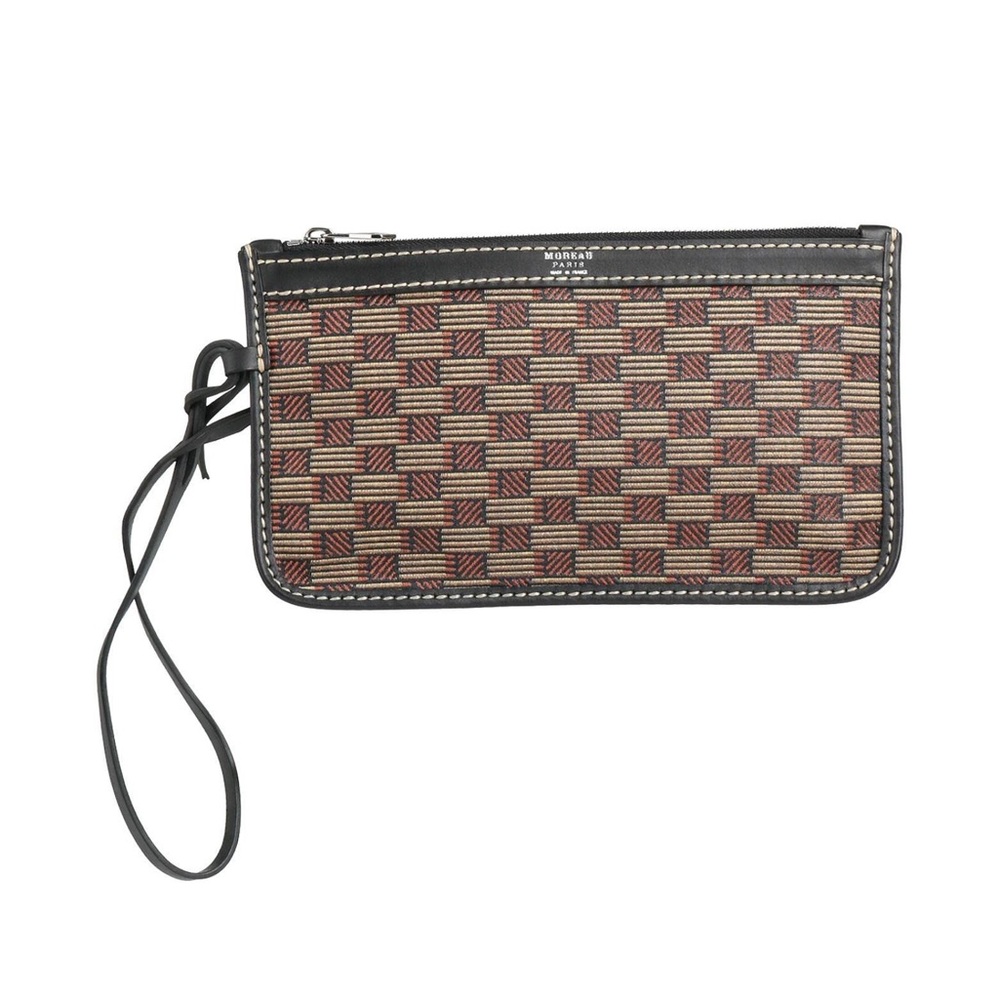 Moreau Paris Clutch Charcoal Khaki
